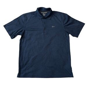 Greg Norman Collection Play Dry blue short sleeve polo golf shirt size medium